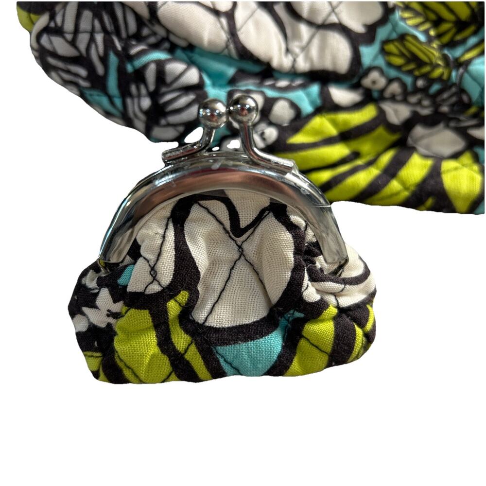 Vera Bradley purse and coin bag Shoulder Bag Satchel Tote green yellow lot 2 - Picture 3 of 12